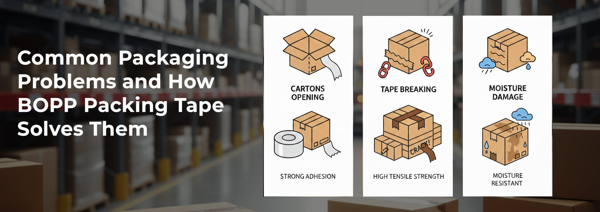 Common Packaging Problems and How BOPP Packing Tape Solves Them